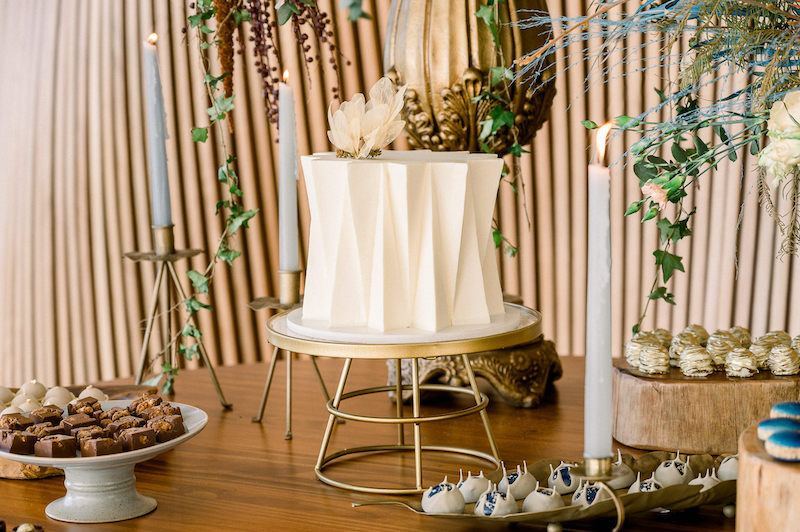 decoração casamento minimalista e praia