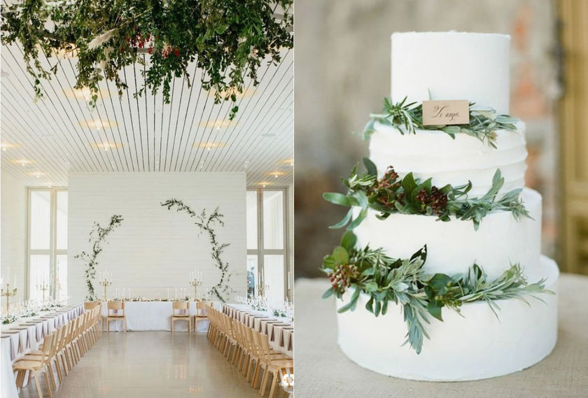 decoração casamento minimalista e pequeno