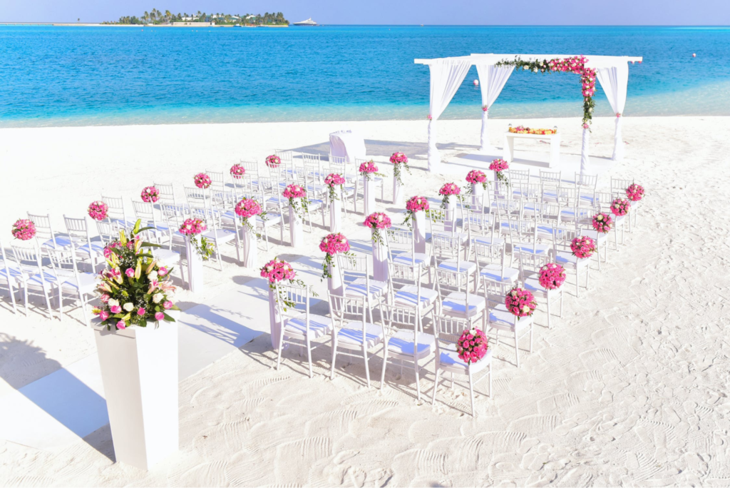 decoração casamento na praia para 100 pessoas
