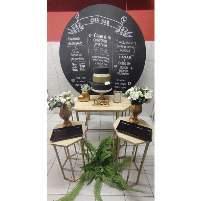 decoração chá bar simples