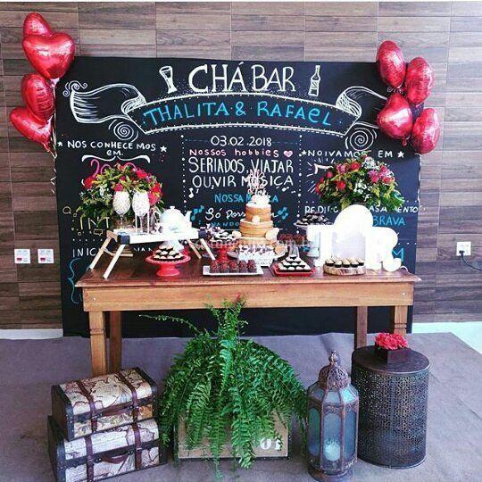 ideias decoração chá bar