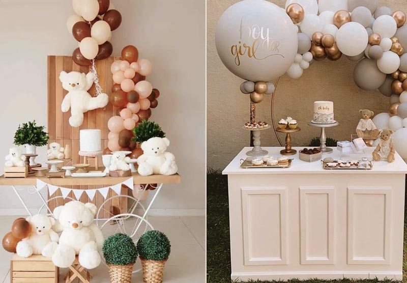 decoração chá de bebê boho chic vs. decoração celestial