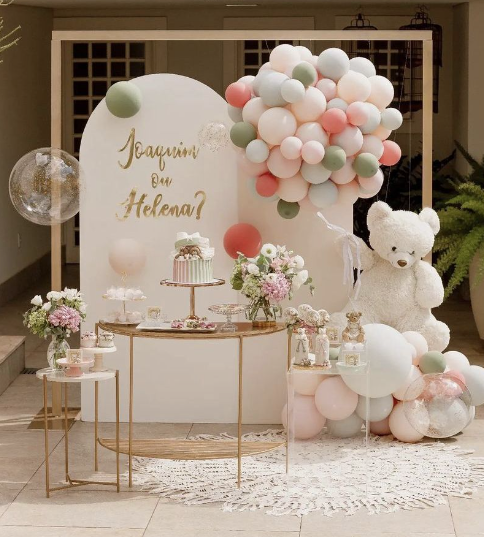 ideias de decoração chá de bebê para gêmeos