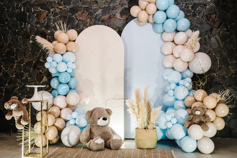 decoração chá de fraldas menino simples