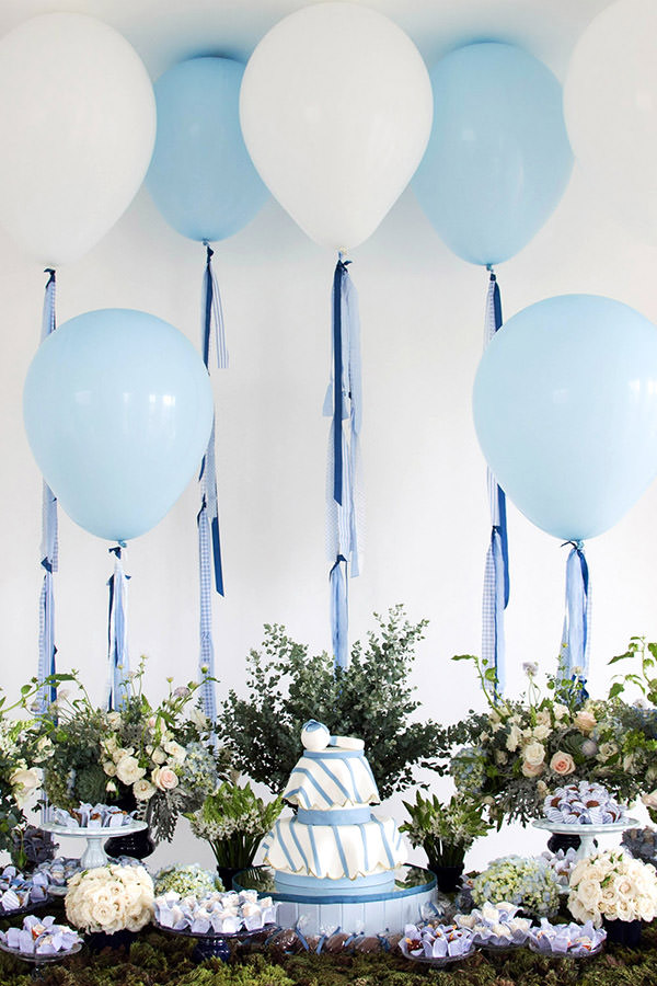 decoração chá de bebê menino tema elefantinho