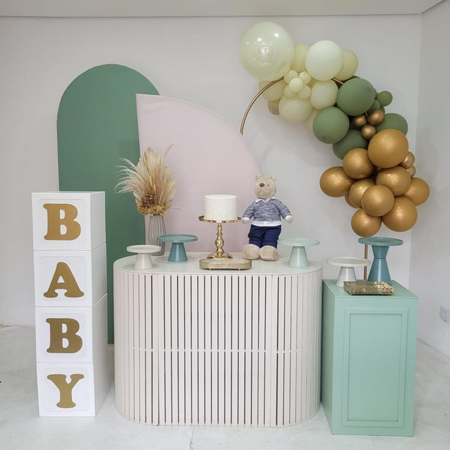 decoração chá de bebê menino com balões