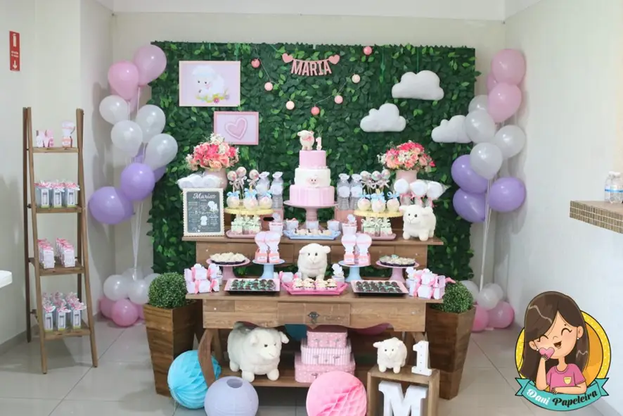 como fazer decoração chá de bebê ovelhinha passo a passo