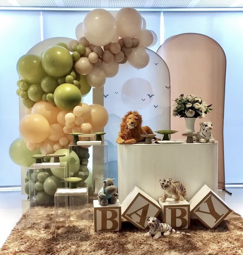 decoração chá de bebê safari menina