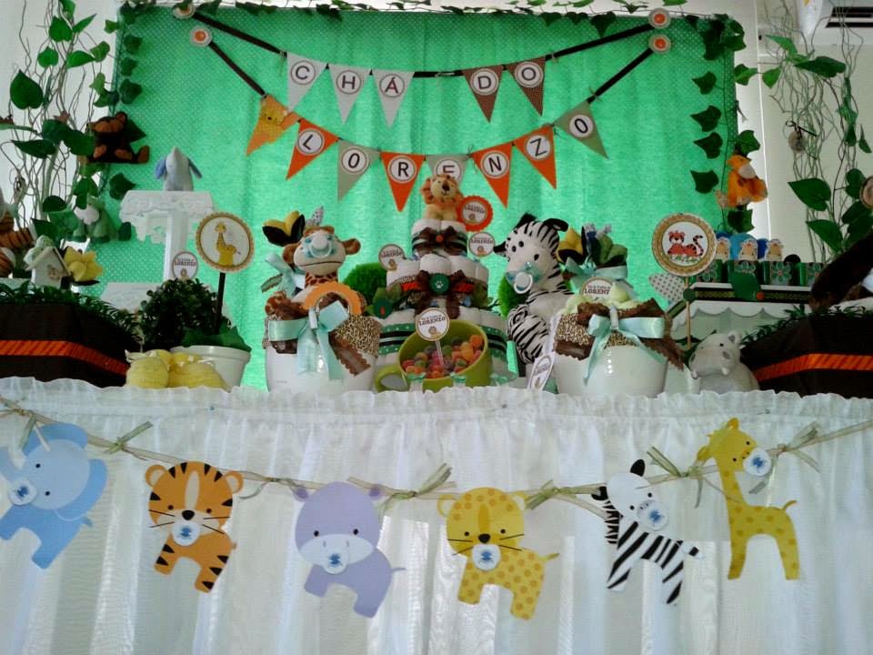 doces chá de bebê safari