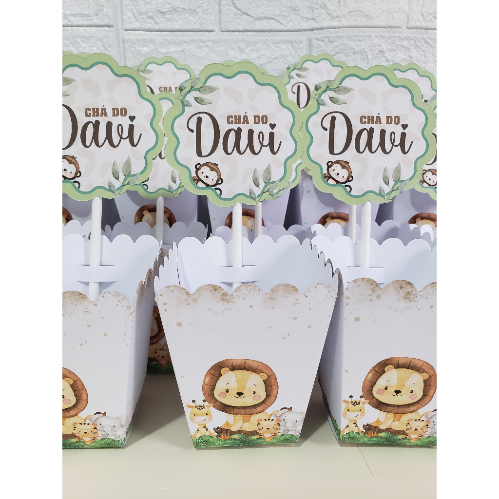 decoração chá de bebê safari neutro
