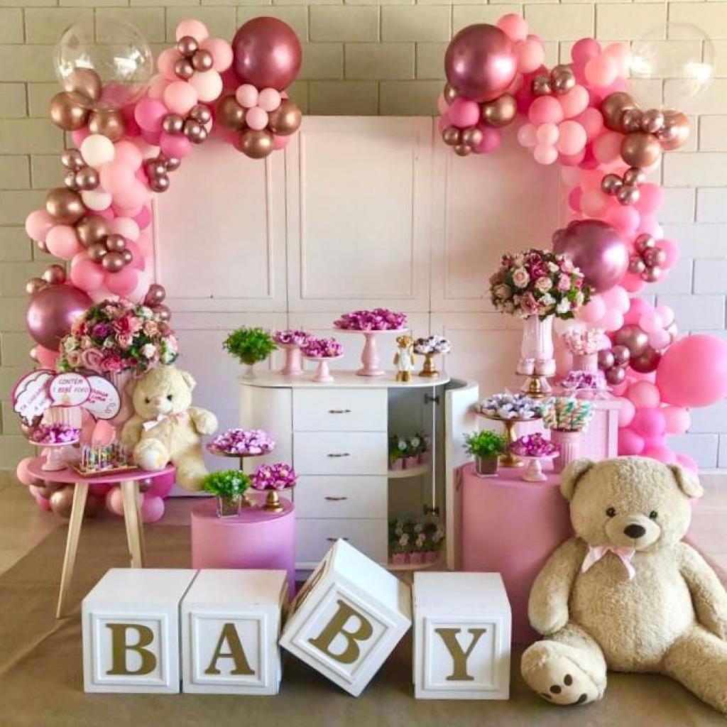 decoração chá de bebê menina diferente