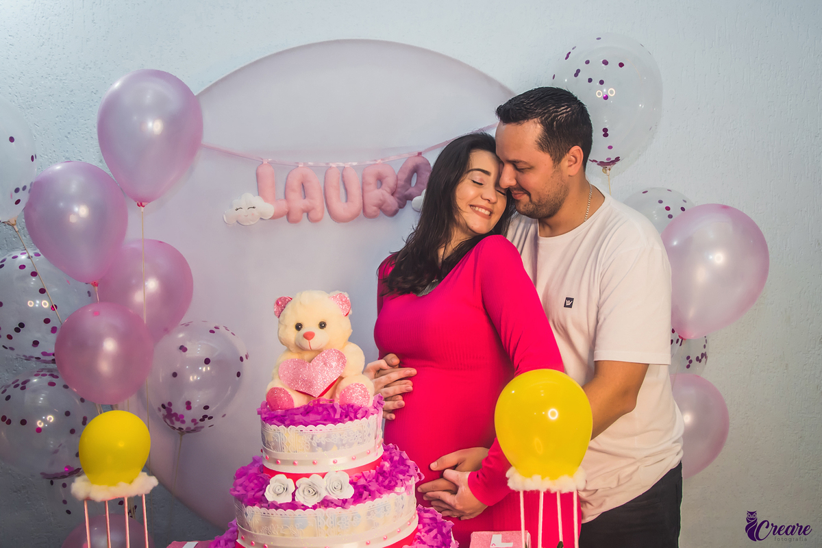 decoração chá de fraldas menina simples