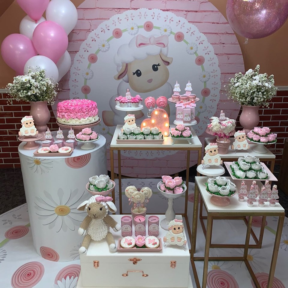 decoração chá de fraldas menina jardim encantado