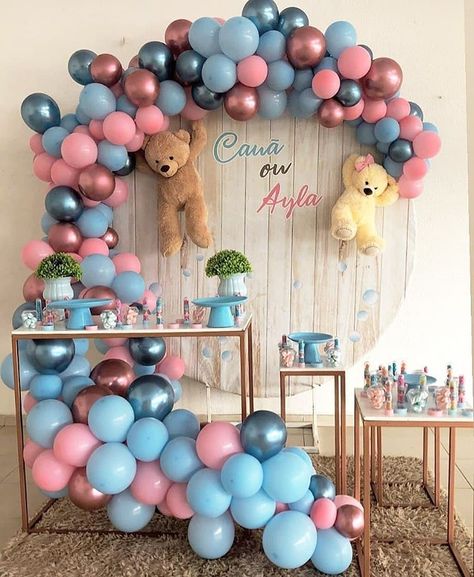 ideias criativas de decoração para chá revelação com tema floresta