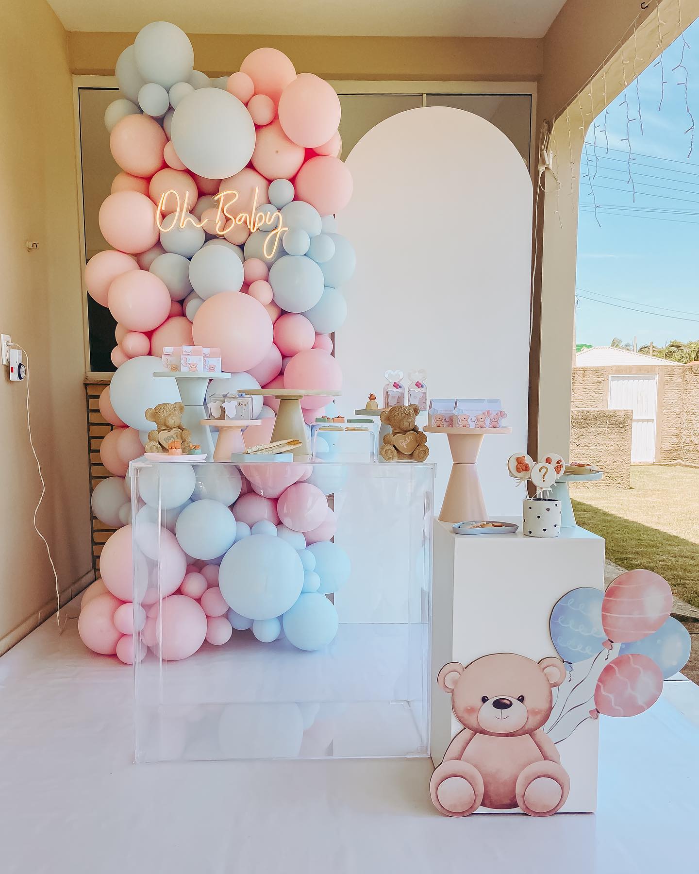 como fazer um painel de chá revelação simples