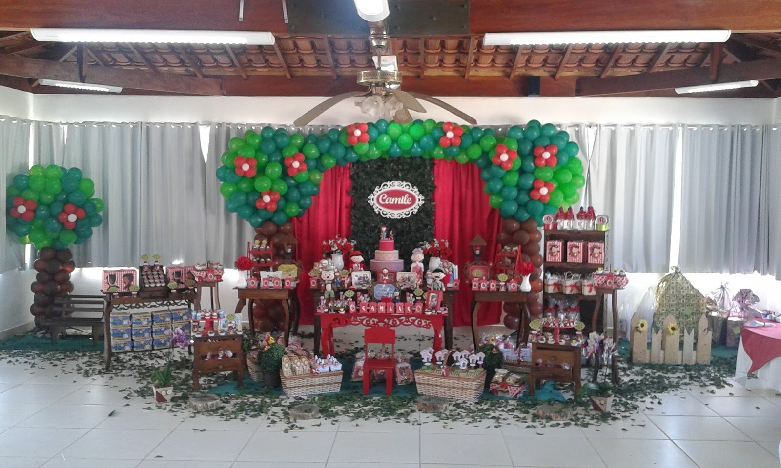 mesa do bolo chapeuzinho vermelho