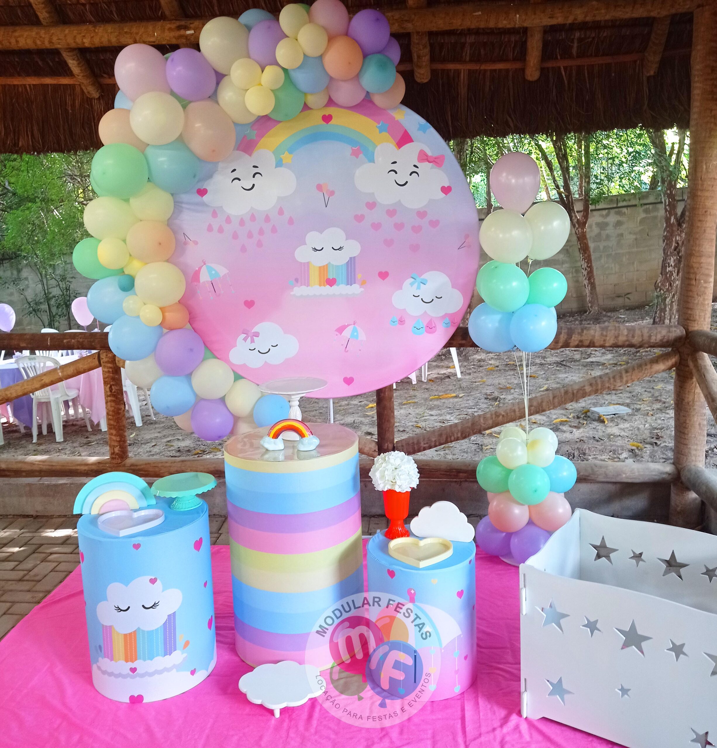 decoração chuva de amor para aniversário de 1 ano