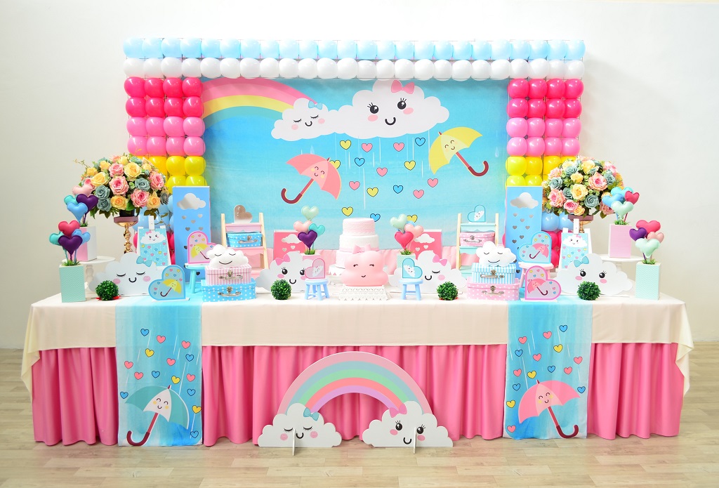 painel chuva de amor simples