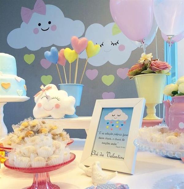 decoração chuva de amor para aniversário de 1 ano