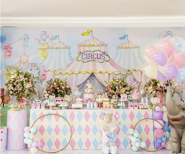 Como Criar uma Mesa de Doces Encantadora para Festa Circo Rosa Luxo