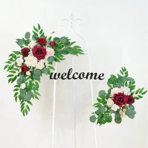 decoração com arco de flores