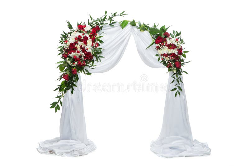 decoração com arco de flores
