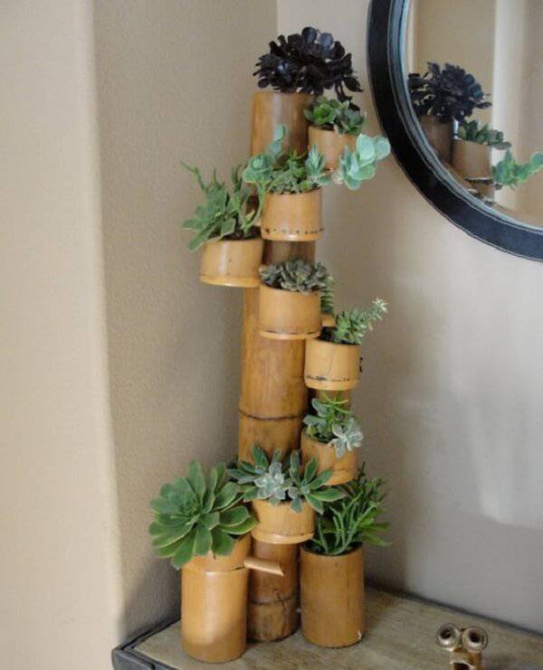 decoração com bambu