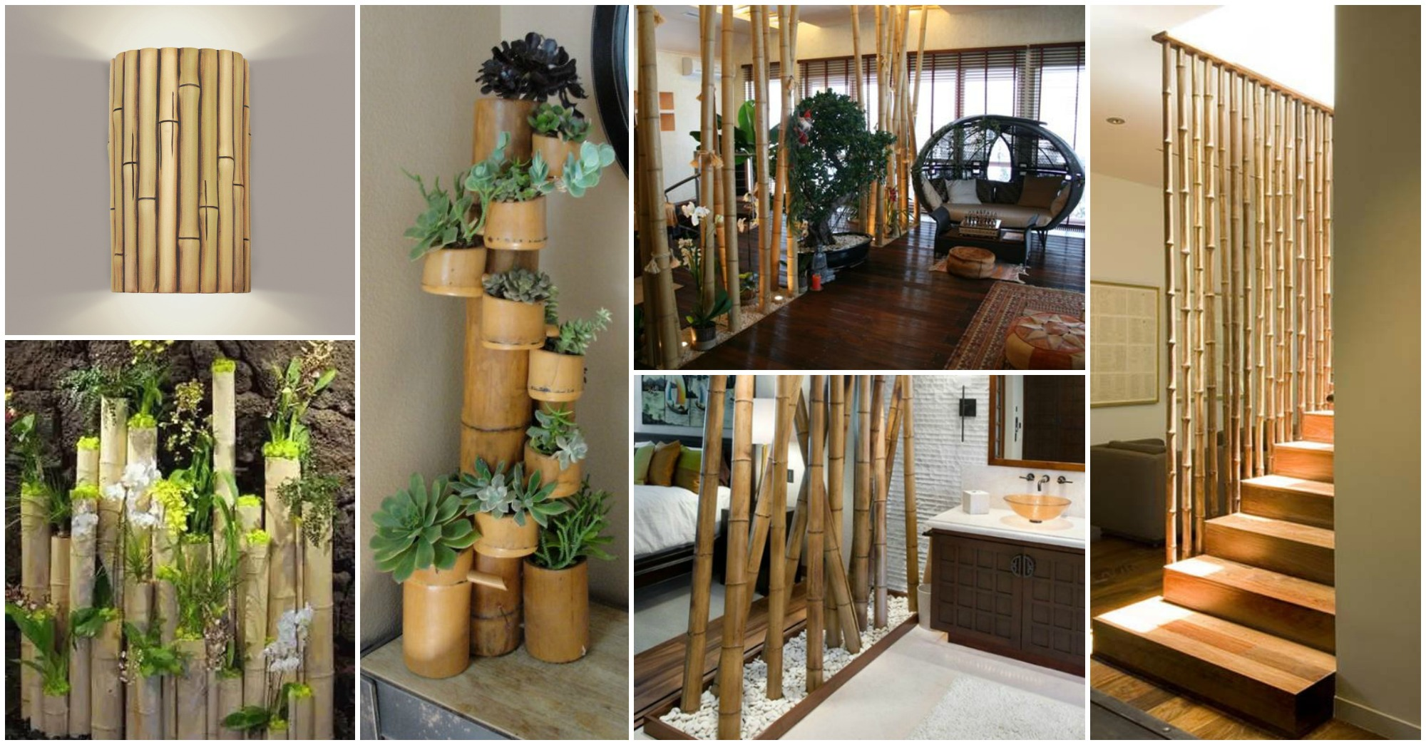 ideias de decoração com bambu para sala pequena