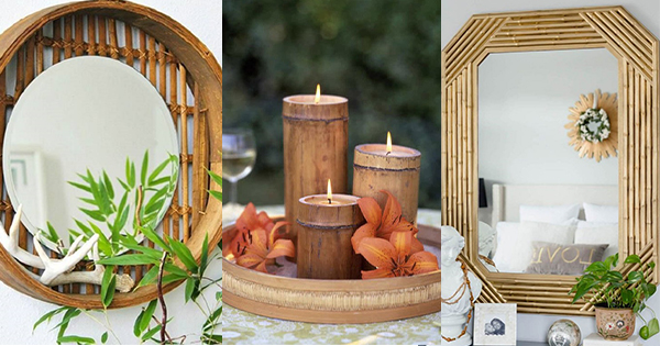 decoração com bambu
