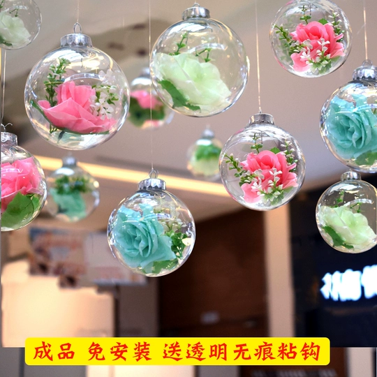 ideias de decoração com bolas transparentes para festa