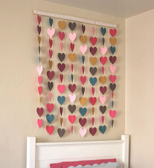 decoração com cartolina