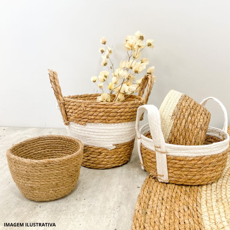 Cestos de palha como cachepôs: dicas para cuidar das suas plantas