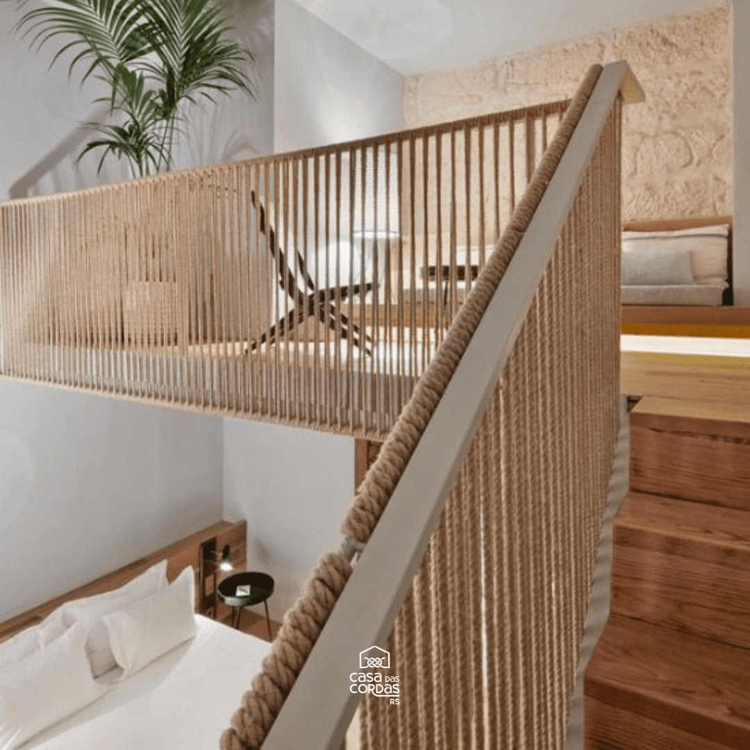 ideias de decoração com corda de sisal na parede