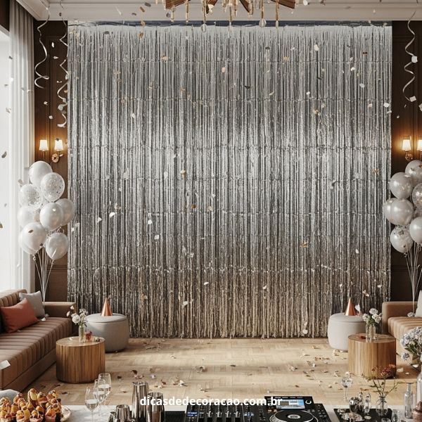 erros comuns ao usar cortina metalizada na decoração de eventos