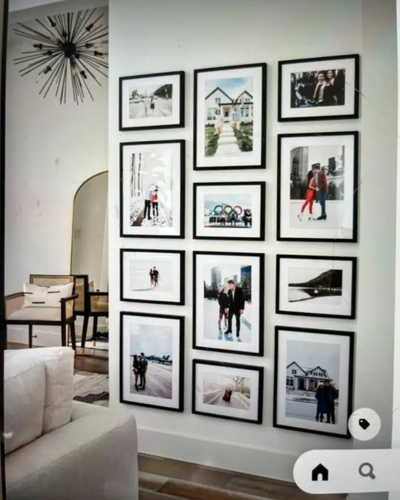 decoração com fotos polaroid