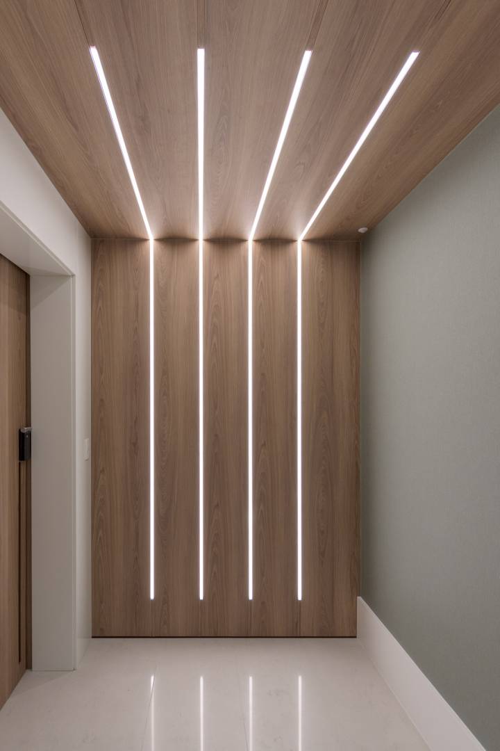 decoração com led na parede