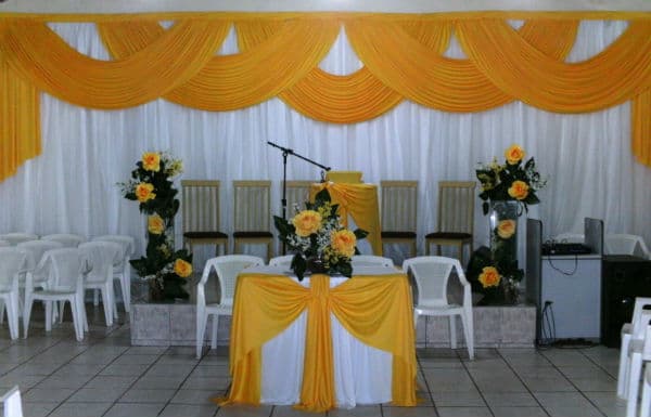 decoração com malhas para igrejas evangelicas