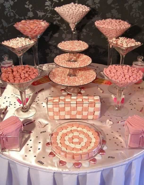 marshmallow na decoração de festa