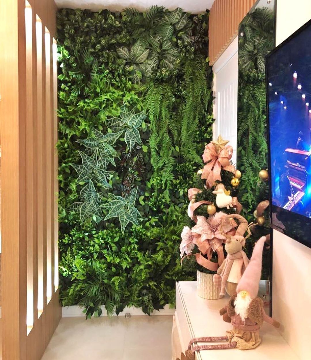 decoração com muro inglês