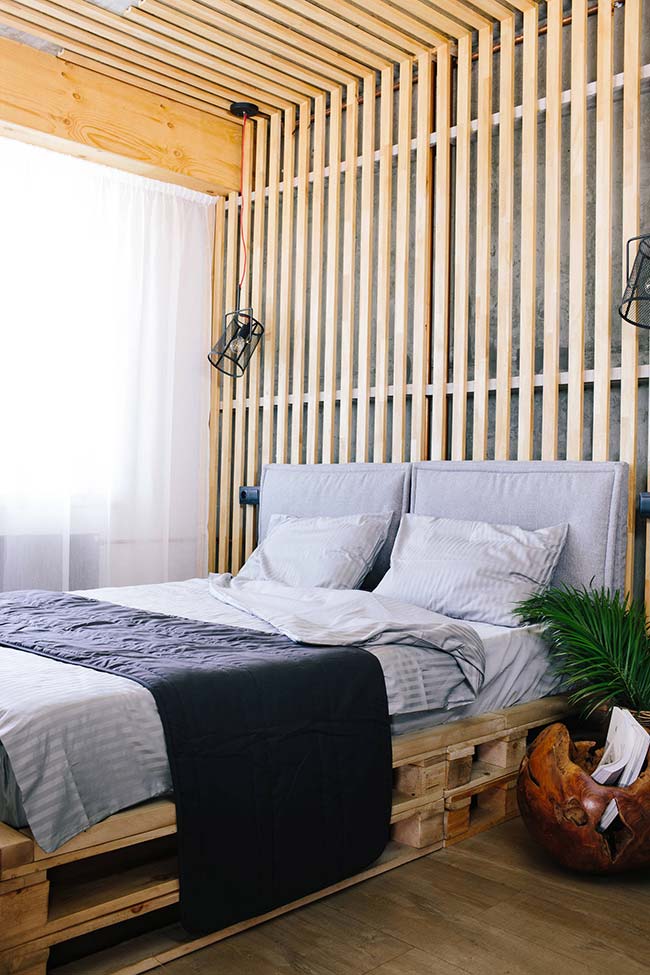 pallet na decoração de quarto
