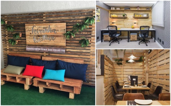 pallet na decoração de sala
