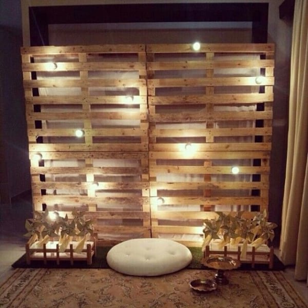 pallet reciclado parede