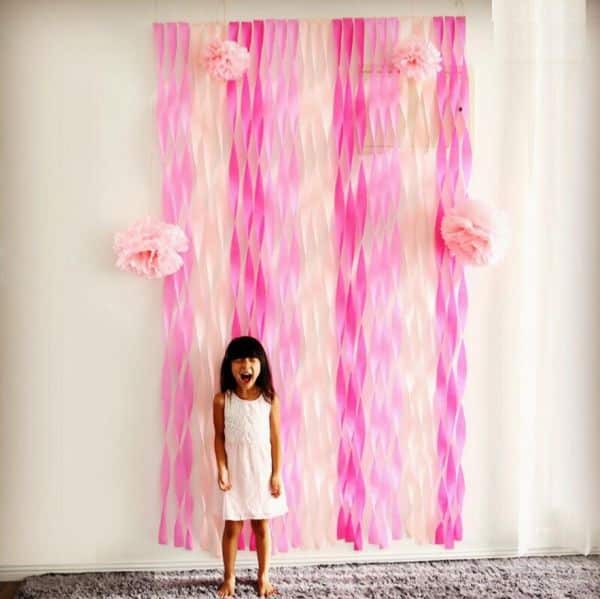Decoração econômica com papel crepom