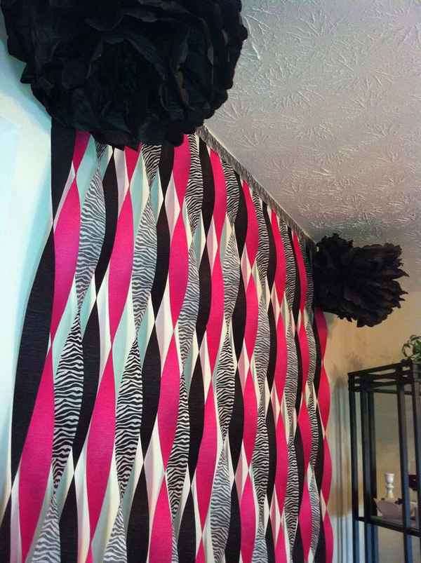 DIY decoração com papel crepom