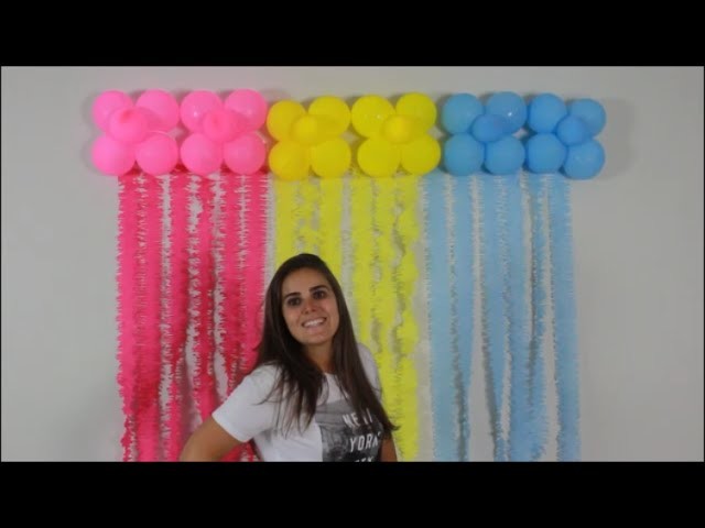 Como fazer painel de papel crepom