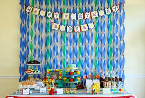 Ideias de decoração com papel crepom para aniversário