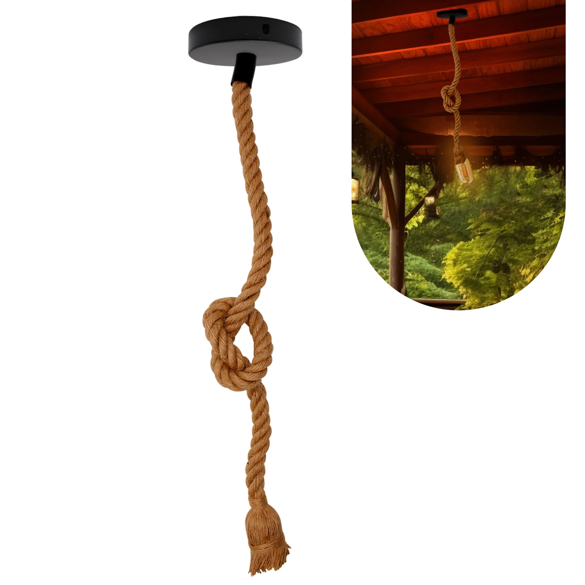 decoração com pendente de corda