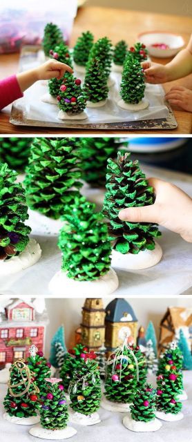 pinhas douradas para decoração de natal
