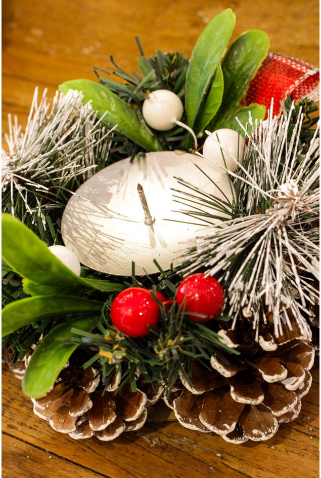 diy decoração de natal pinhas