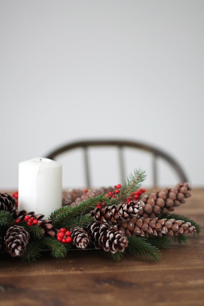 pinhas para centro de mesa de natal